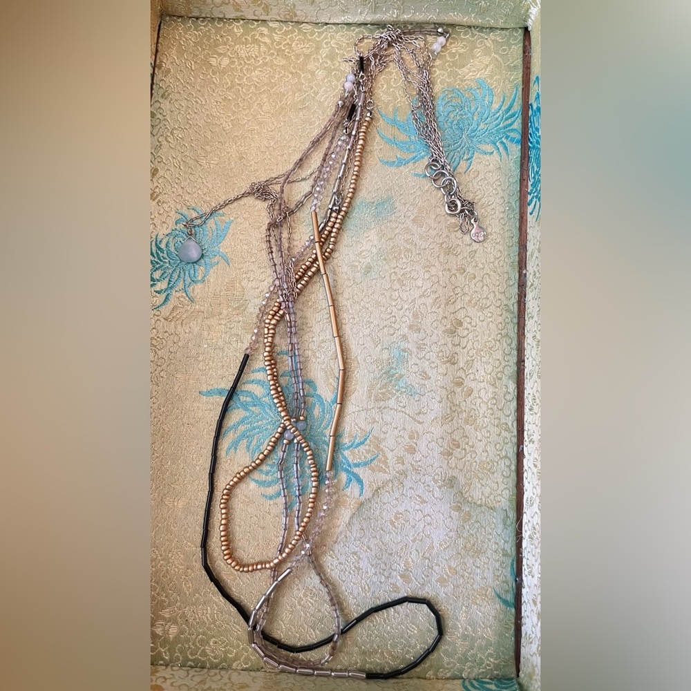 LOFT Gold and Silver Multi-Strand Necklace
